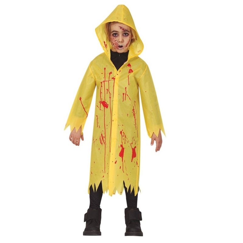 Blood stains children's raincoat