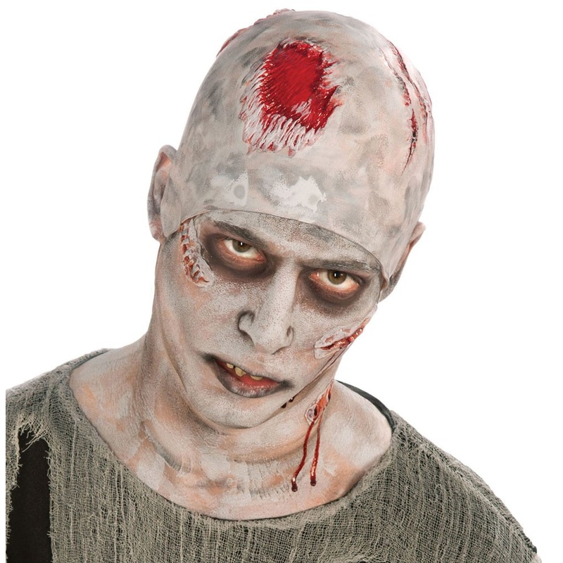 Bloody zombie bald head