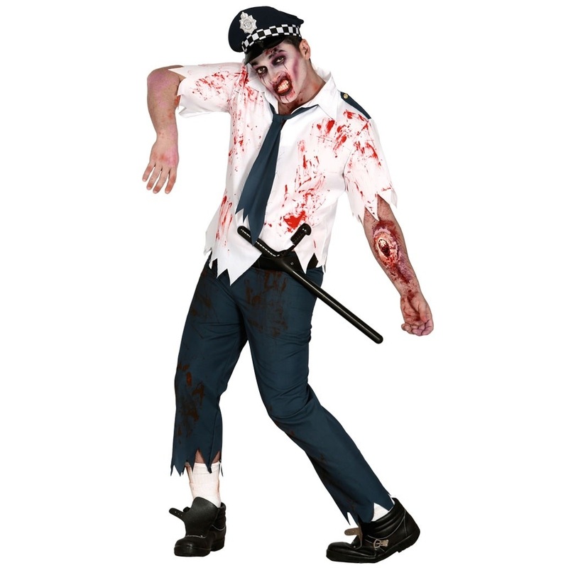 Bloody zombie policeman Sander men's costume 48-50