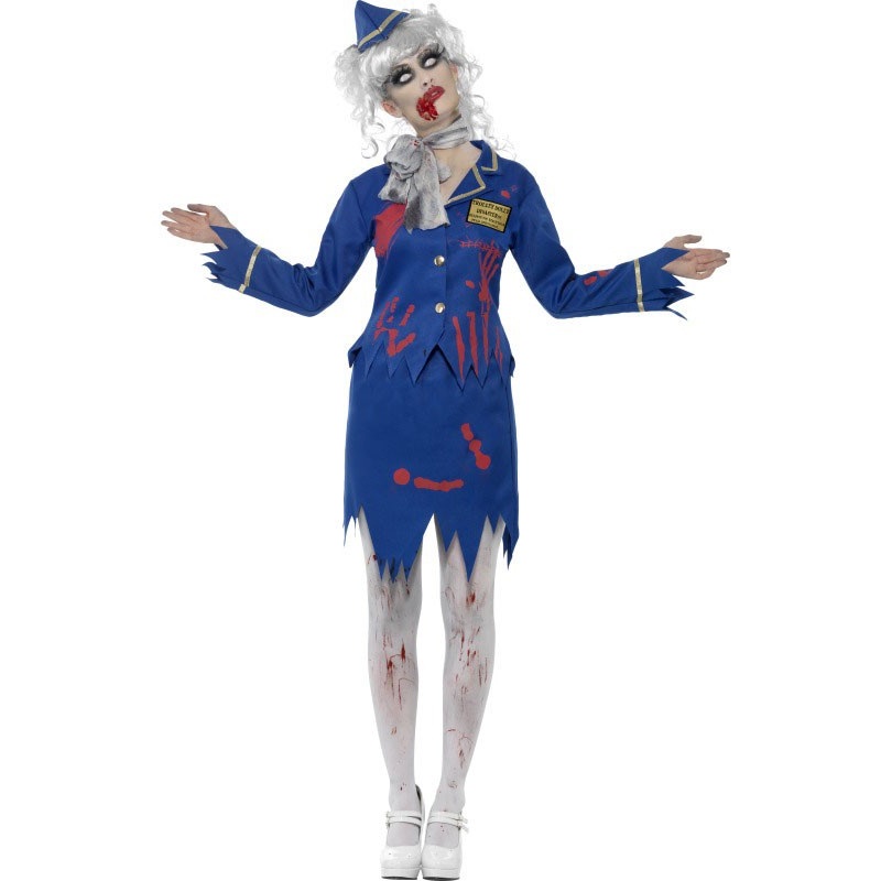 Bloody zombie stewardess costume S