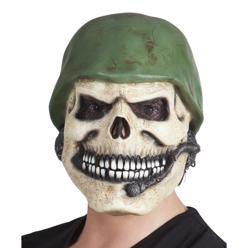 Dead soldier with helmet mask