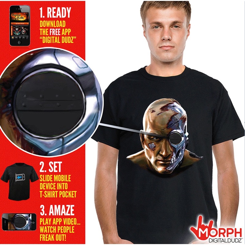Digital Dudz Cyborg Shirt with Moving Eye S