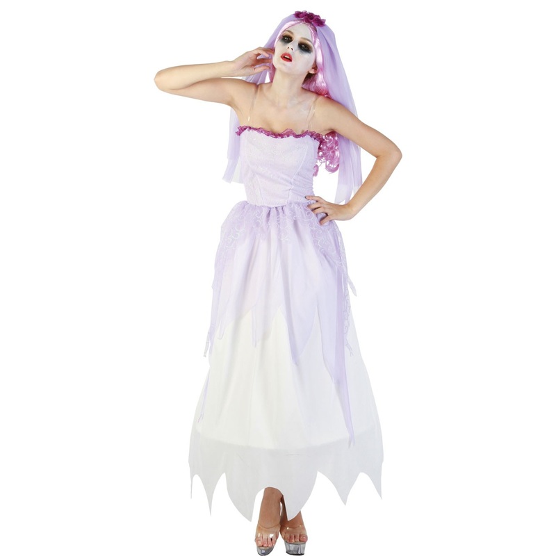 Halloween costume zombie bride horror white