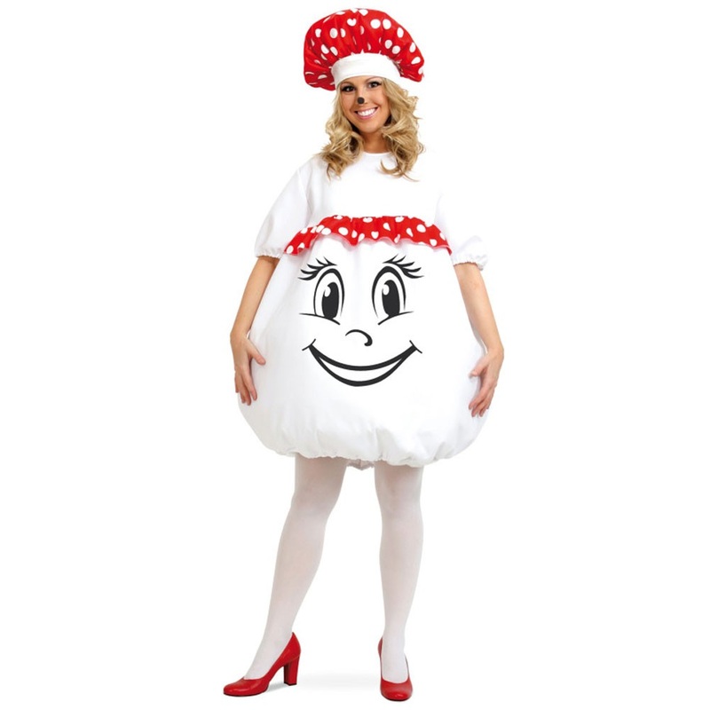 Lucky Mushroom White Ladies Costume XXL