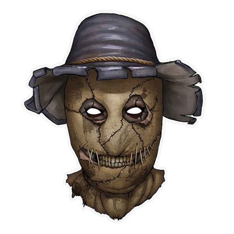 Paper mask horror scarecrow 32x37cm
