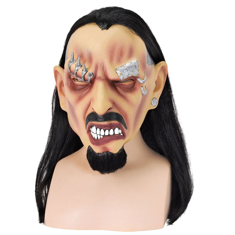 Piercing freak mask with hair