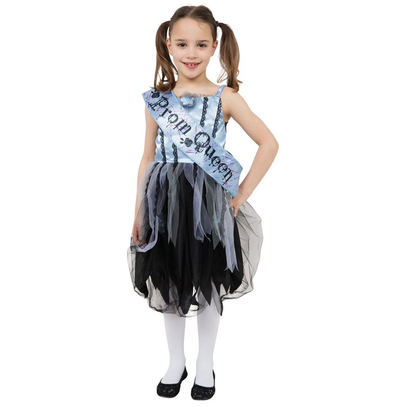 Spooky prom queen kid costume S
