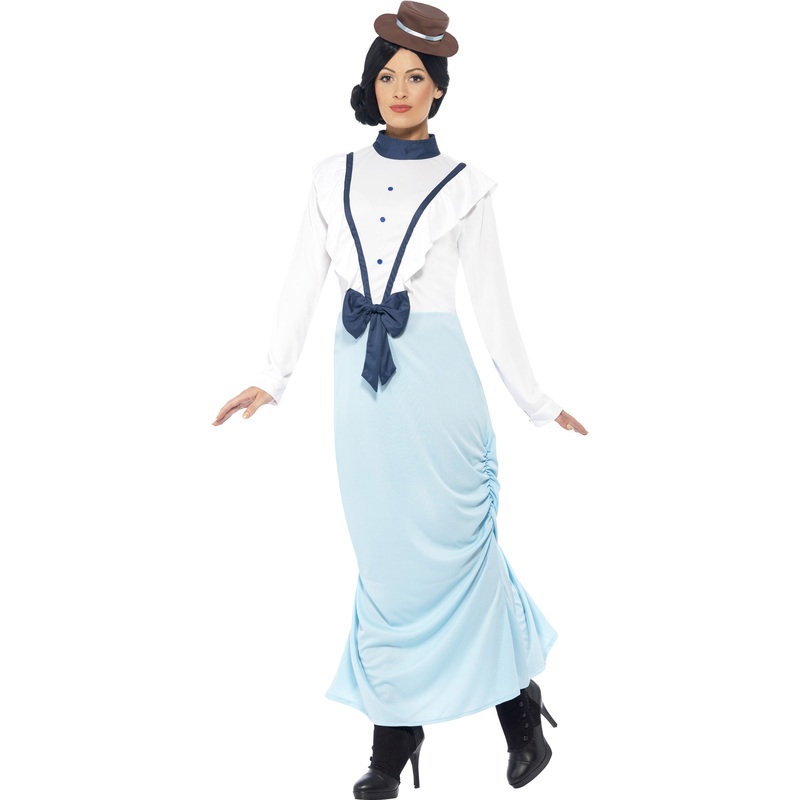 Victorian women's dress blue S