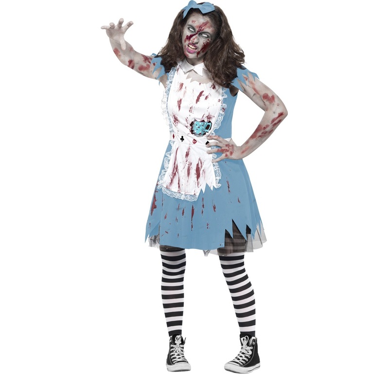 Zombie Alice horror costume for teens XS