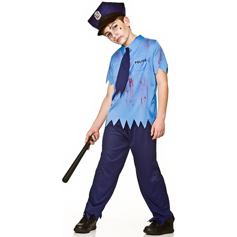 Zombie cop costume for kids M