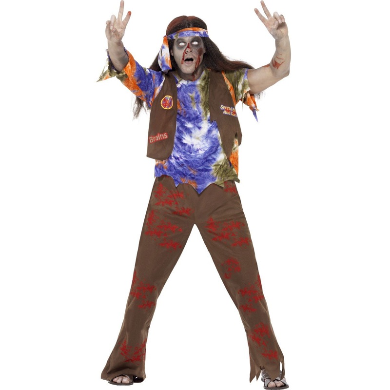 Zombie hippie costume for men M