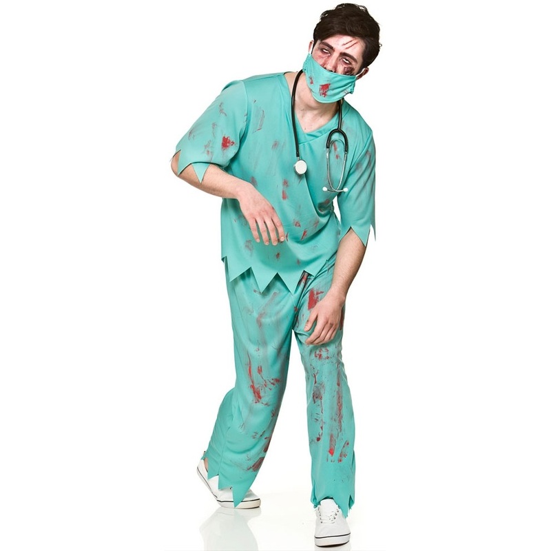 Zombie male nurse men's costume M-L