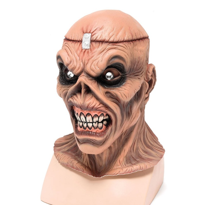 Zombie mask noseless head scar