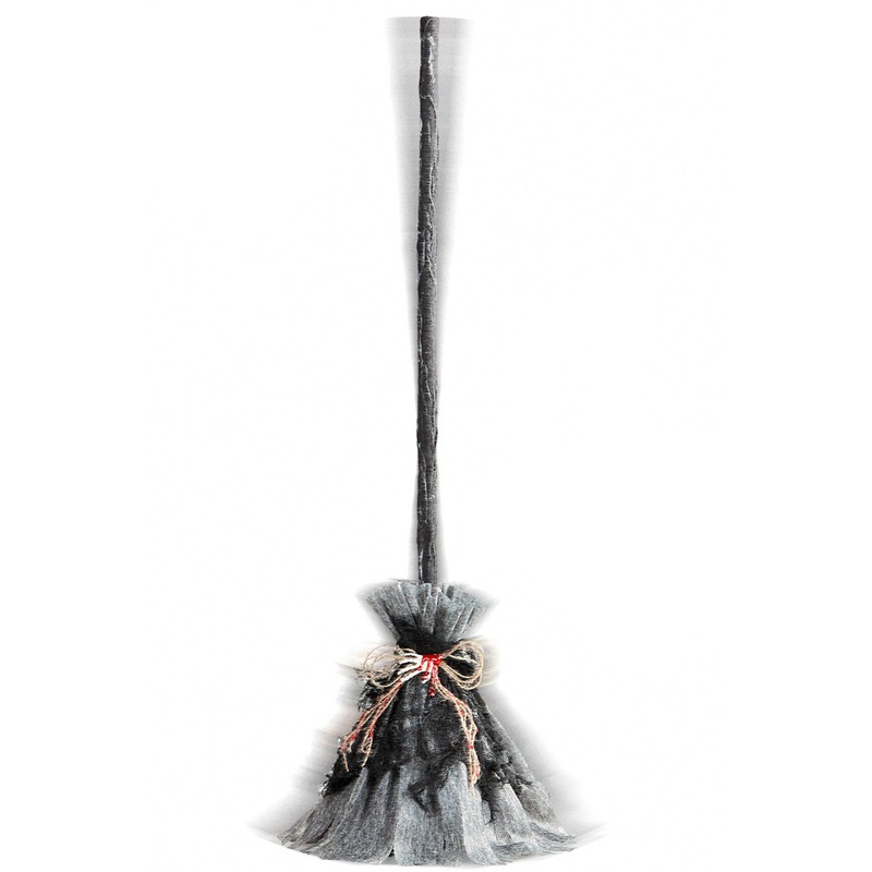 Animated magic witch broom