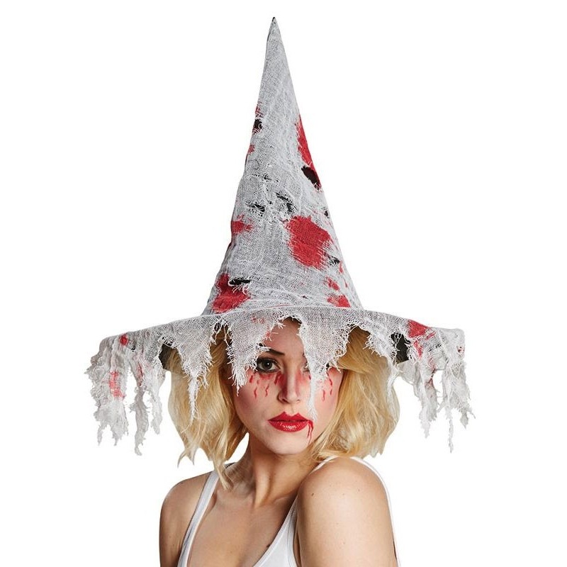 Blood-covered hat for witches and sorceresses