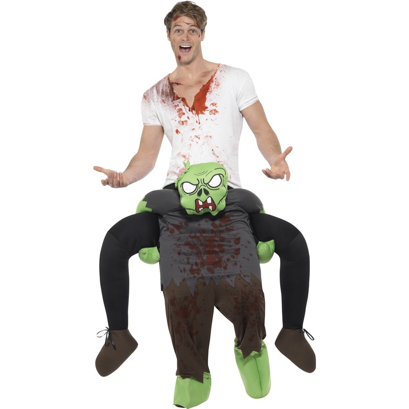 Bloody zombie piggyback costume