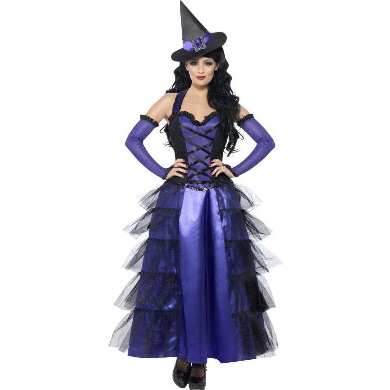 Gloria witch costume purple-black S