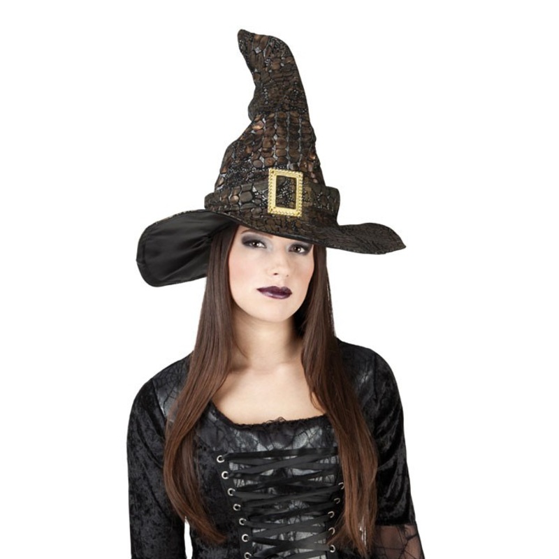 Halloween hat witch with snakeskin scales