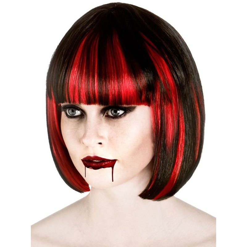 Halloween wig Linda black red