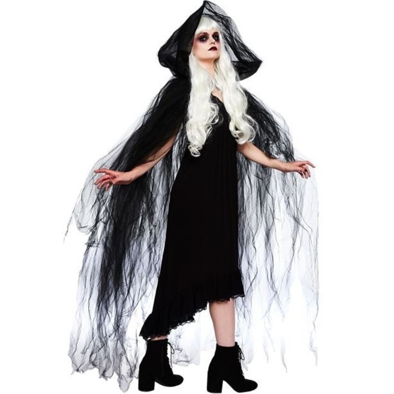 Mystical gothic cape with hood 1.52m
