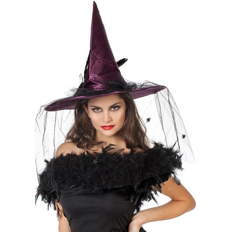 Purple witch hat Lilliana with tulle