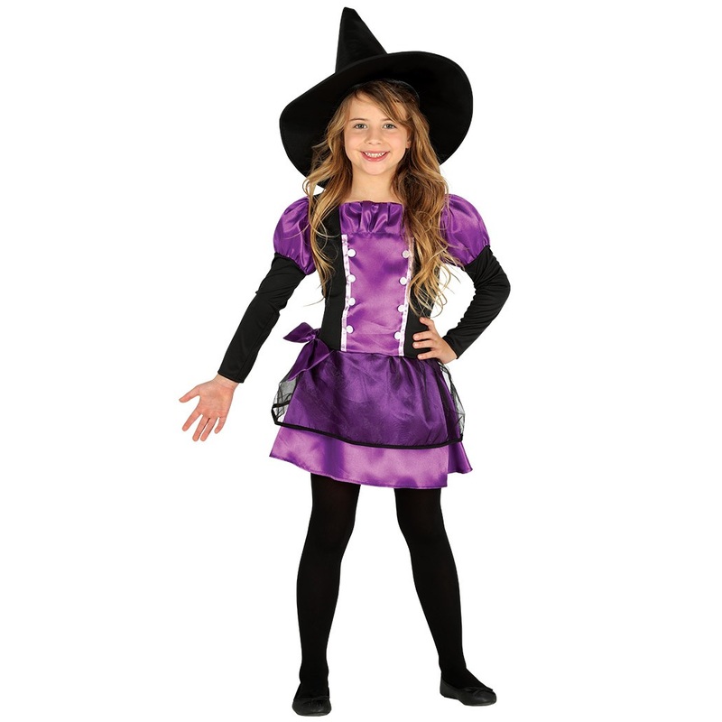 Violetta witch costume for girls in purple