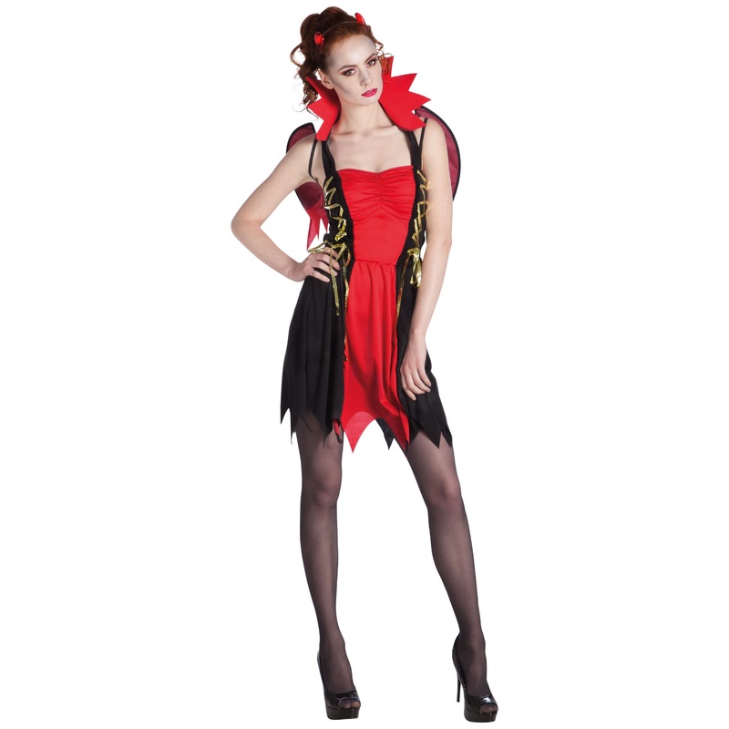 Adriana demon costume for women red