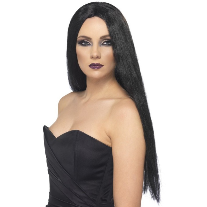Black long hair witch wig