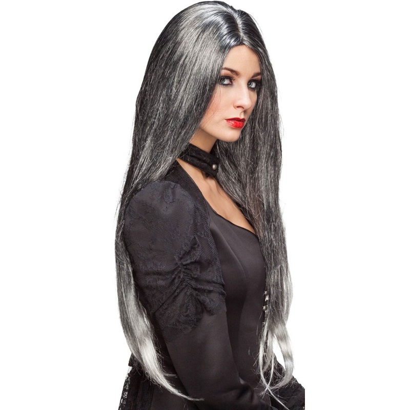 Long hair wig Priscilla gray