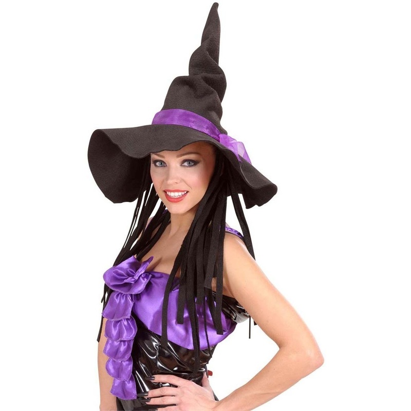 Magical witch hat with hair