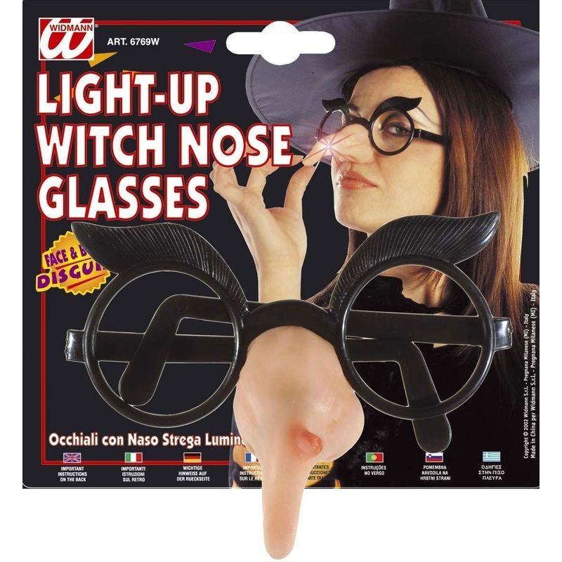 Nerd glasses with witch nose
