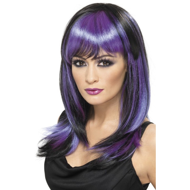 Silky smooth purple wig
