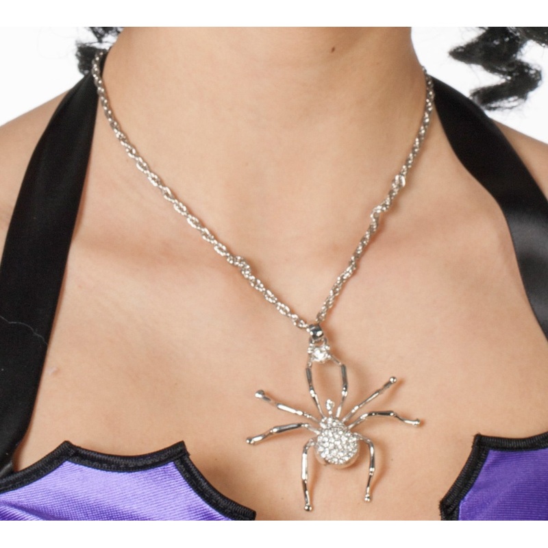 Spider necklace glitter