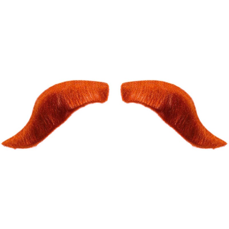 Viking beard dummy in red-orange