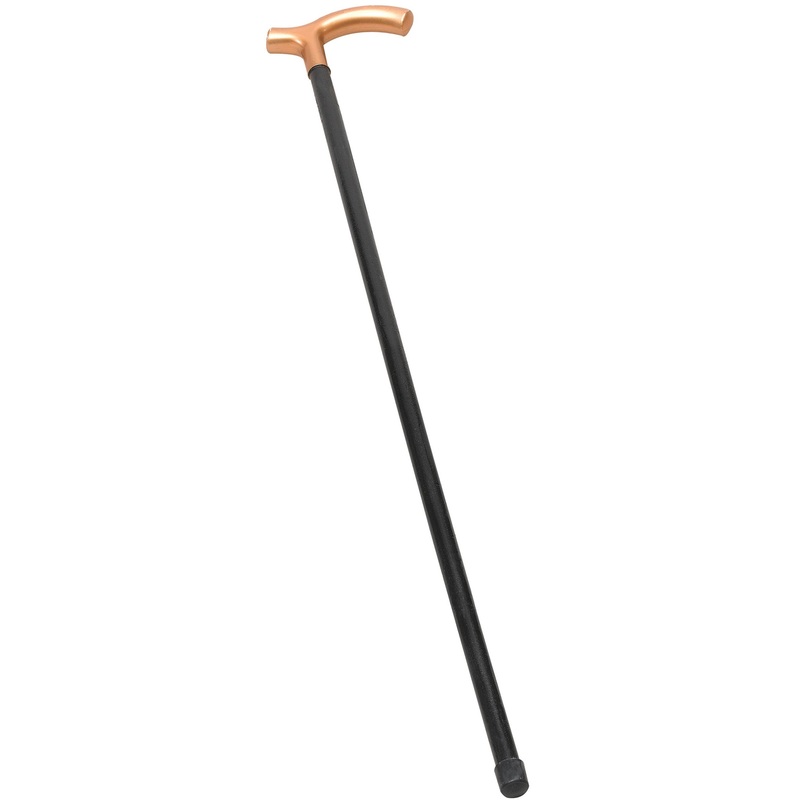 Walking stick with golden handle