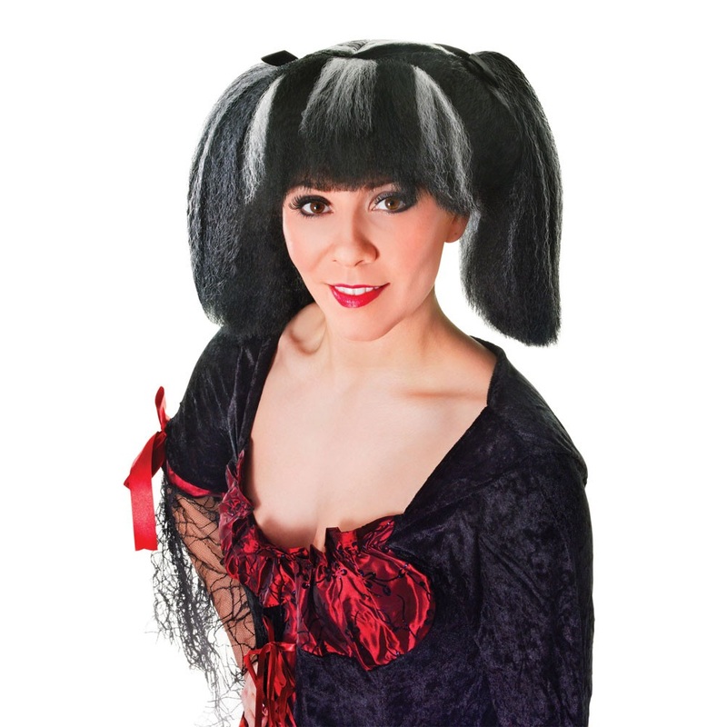 Black and white steampunk Veronica wig
