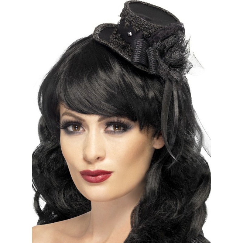 Black Gothic mini hat