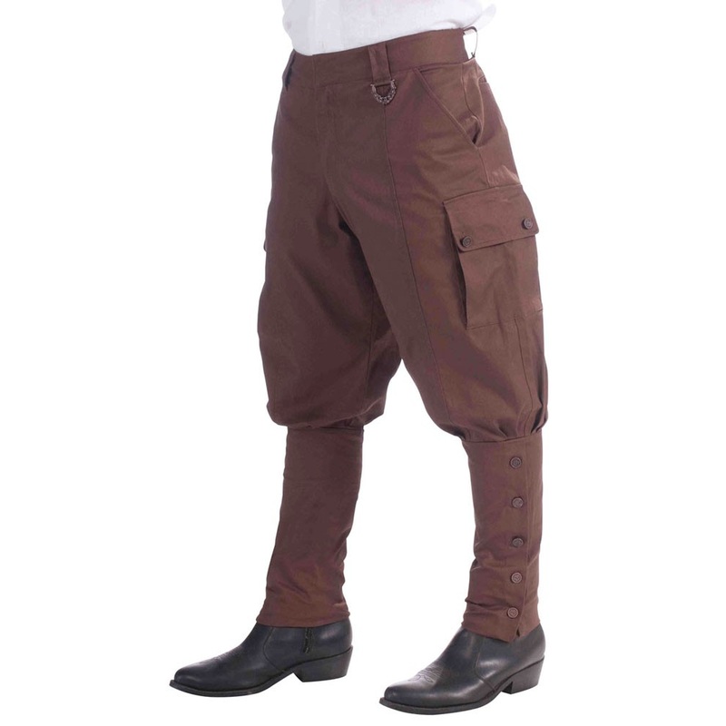 Brown steampunk men's trousers Bruno