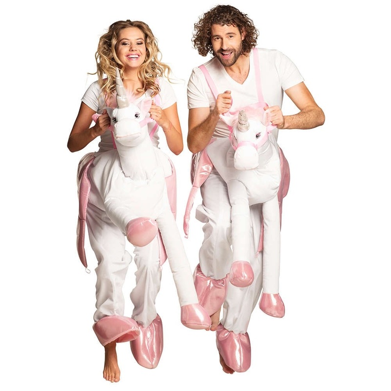 Funny step-in unicorn costume for adults