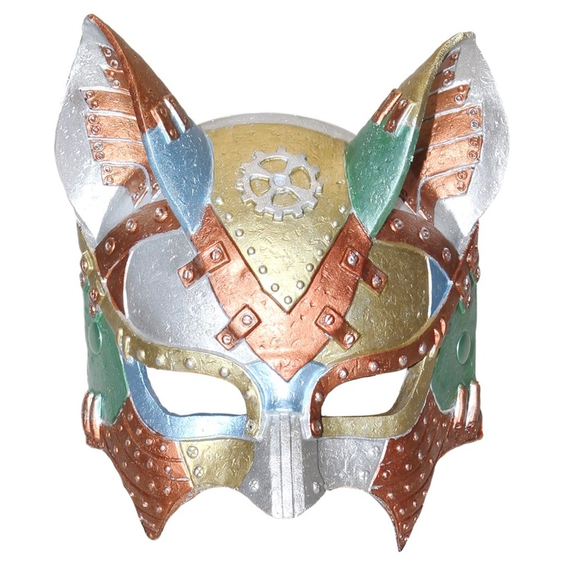 Futuristic steampunk cat mask