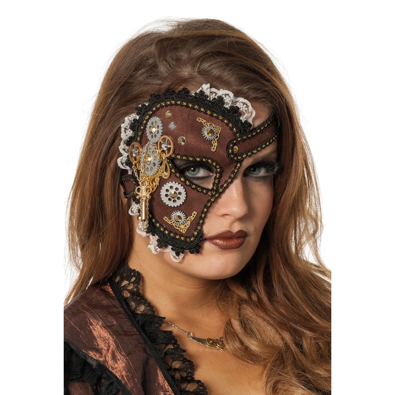 Steampunk lace half mask