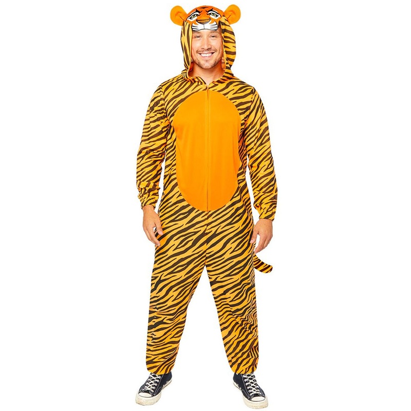Tiger jumpsuit men's costume M-L