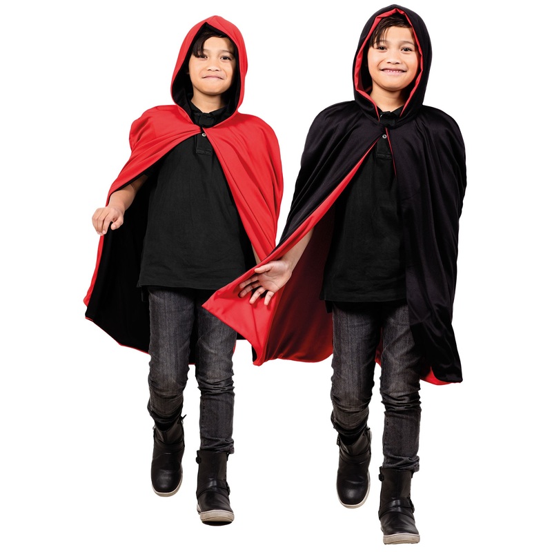 Two-sided children's hooded cape