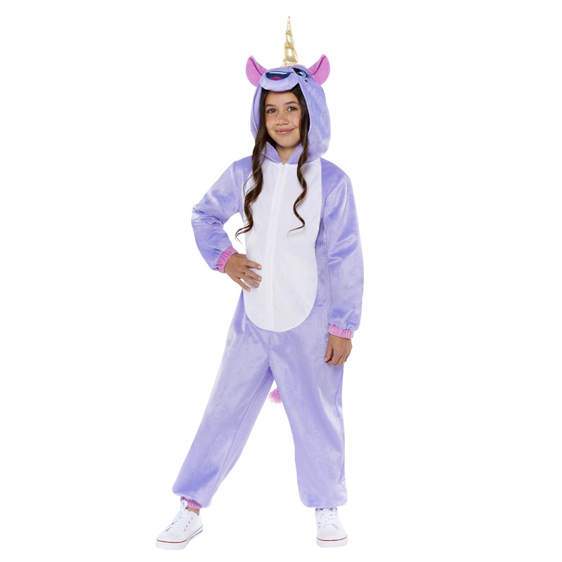 Unicorn plush jumpsuit girls costume