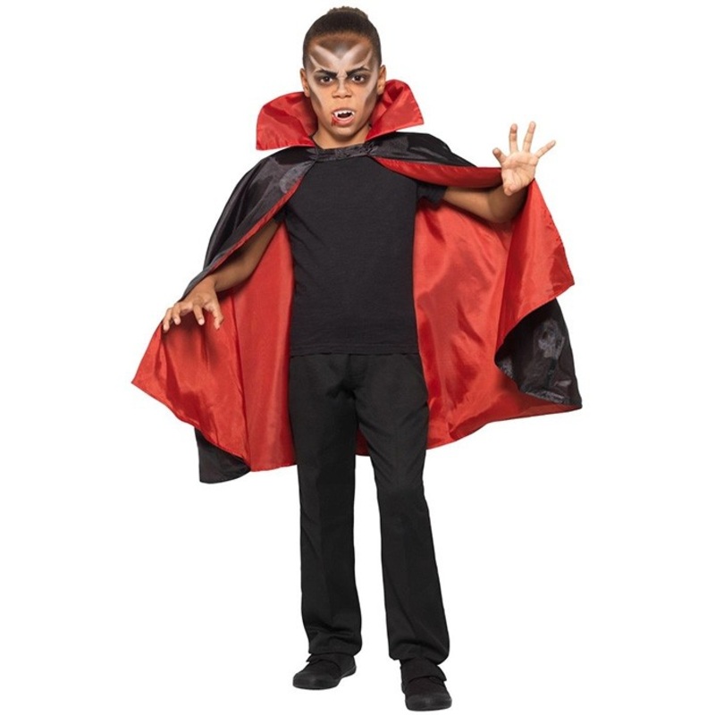 Vampire cloak black red for children