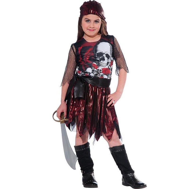 Cool pirate bride child costume S