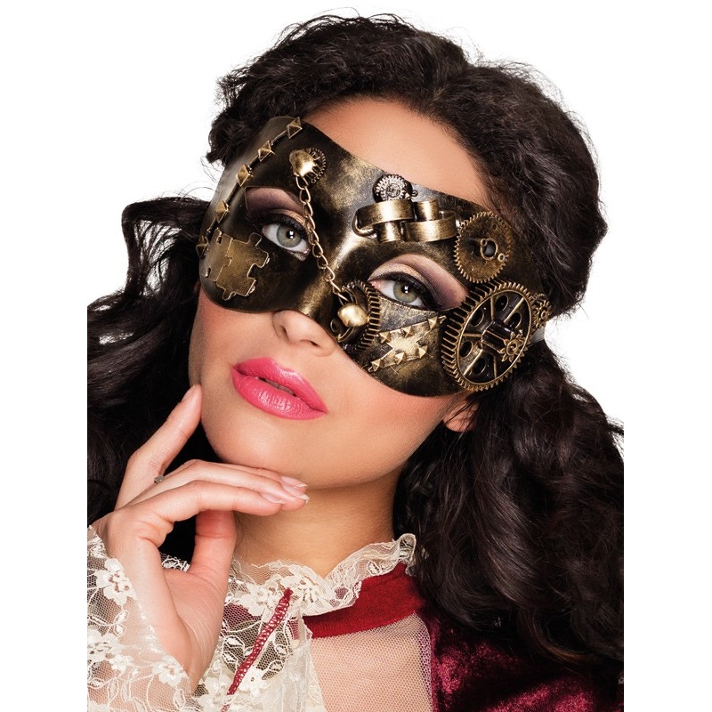 Copper gold steampunk eye mask