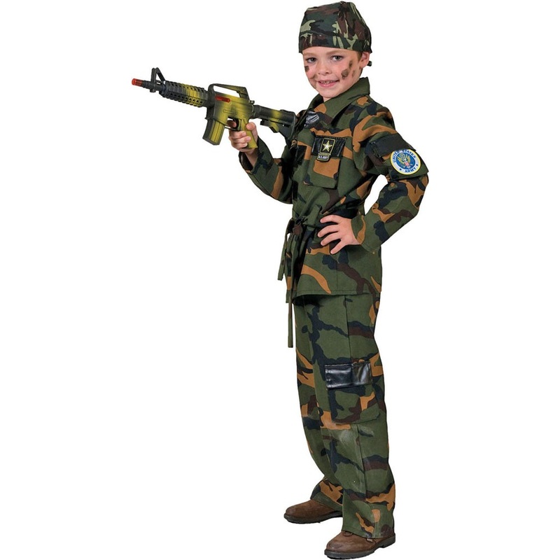 Green military sniper child costume 104