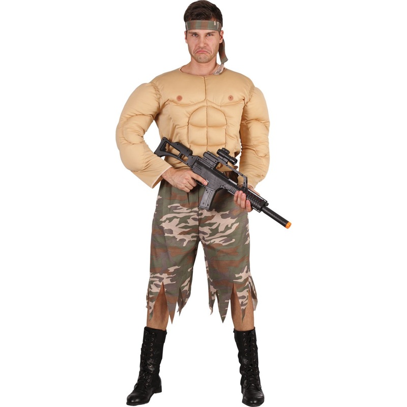 Guerrilla soldier muscle costume 50-52