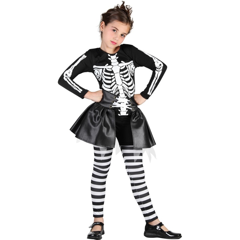 Little Miss Skeletton costume girl